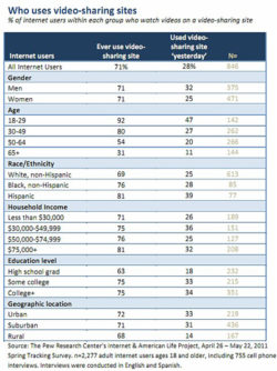 demographics who use video-sharing sites