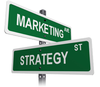 marketing strategy street signs crossroads