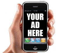 your ad here written on mobile phone