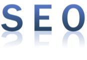 letters seo in blue