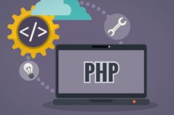 php graphic in purple with bulb and wrench