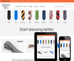 Responsive E-Commerce Websites for Skinny Ties