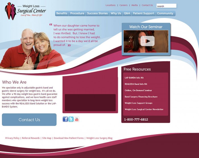 weight loss surgical center website