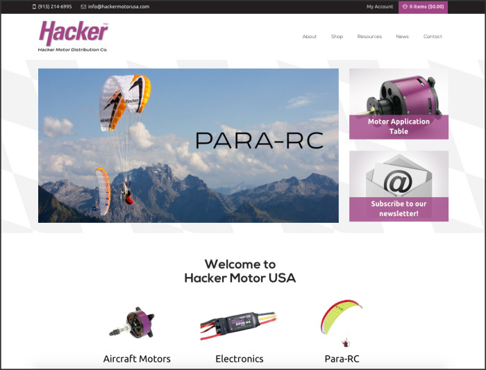 Hacker Motor Ecommerce Website