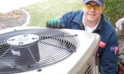 anthony technician working on ac unit