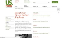 content marketing strategy for us foods website