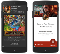 mobile marketing ad for game of war fire age