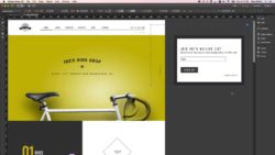 website being designed in adobe photoshop