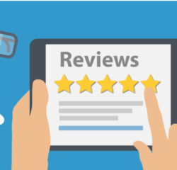online reputation management 5 star review on tablet