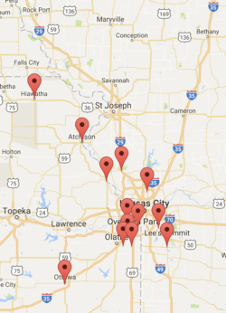 fry locations on google map