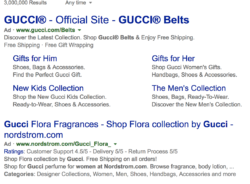 bing ads for Gucci