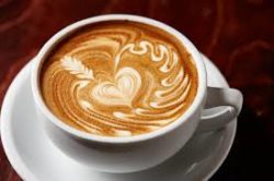 coffee with heart in middle