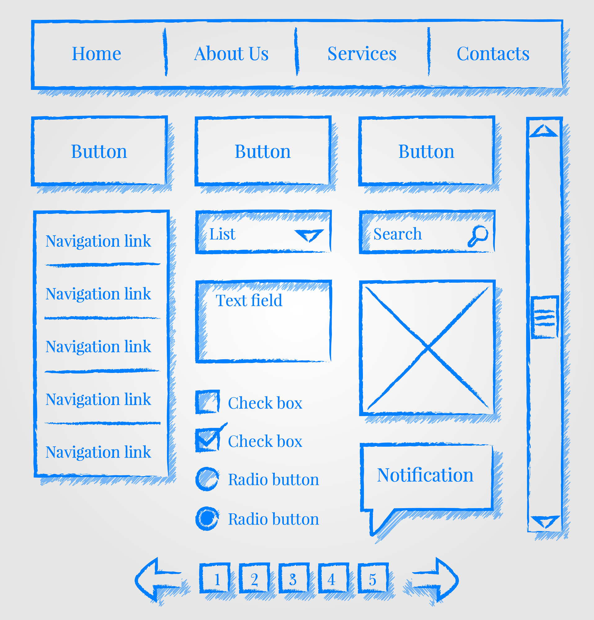 Website Sketch Template