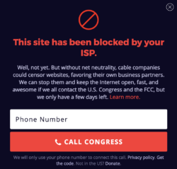 site has been blocked by isp banner